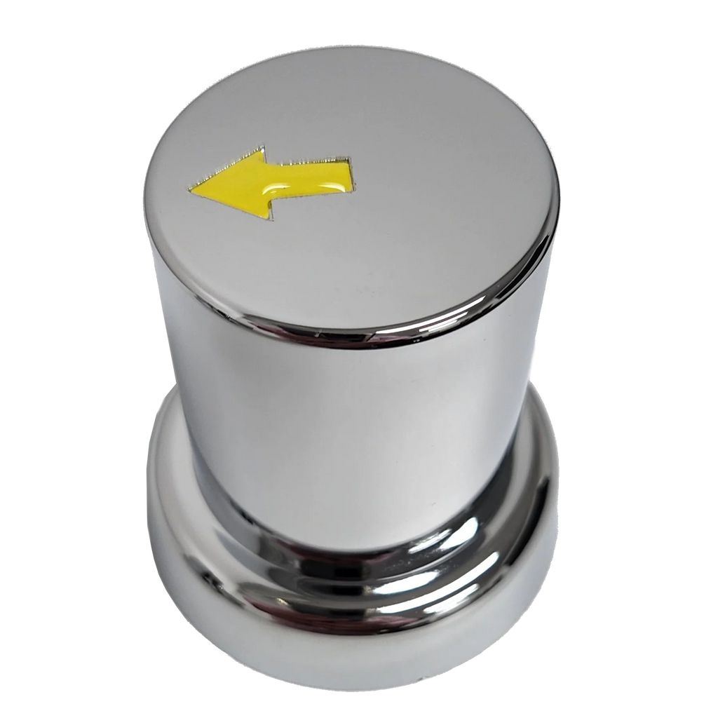 CHROME POINTER NUT COVER W/ INDICATOR 33mm 10 PACK