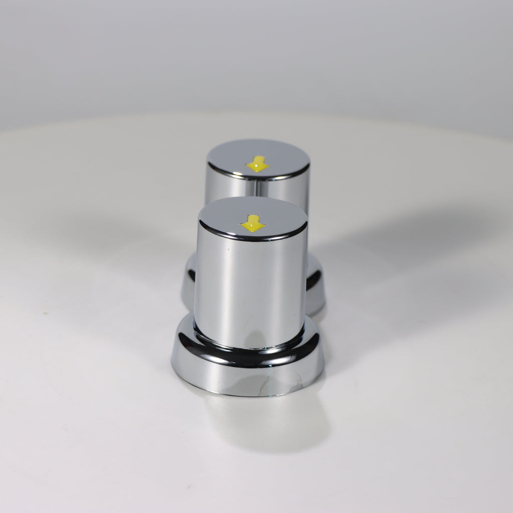 CHROME POINTER NUT COVER W/ INDICATOR 33mm 10 PACK