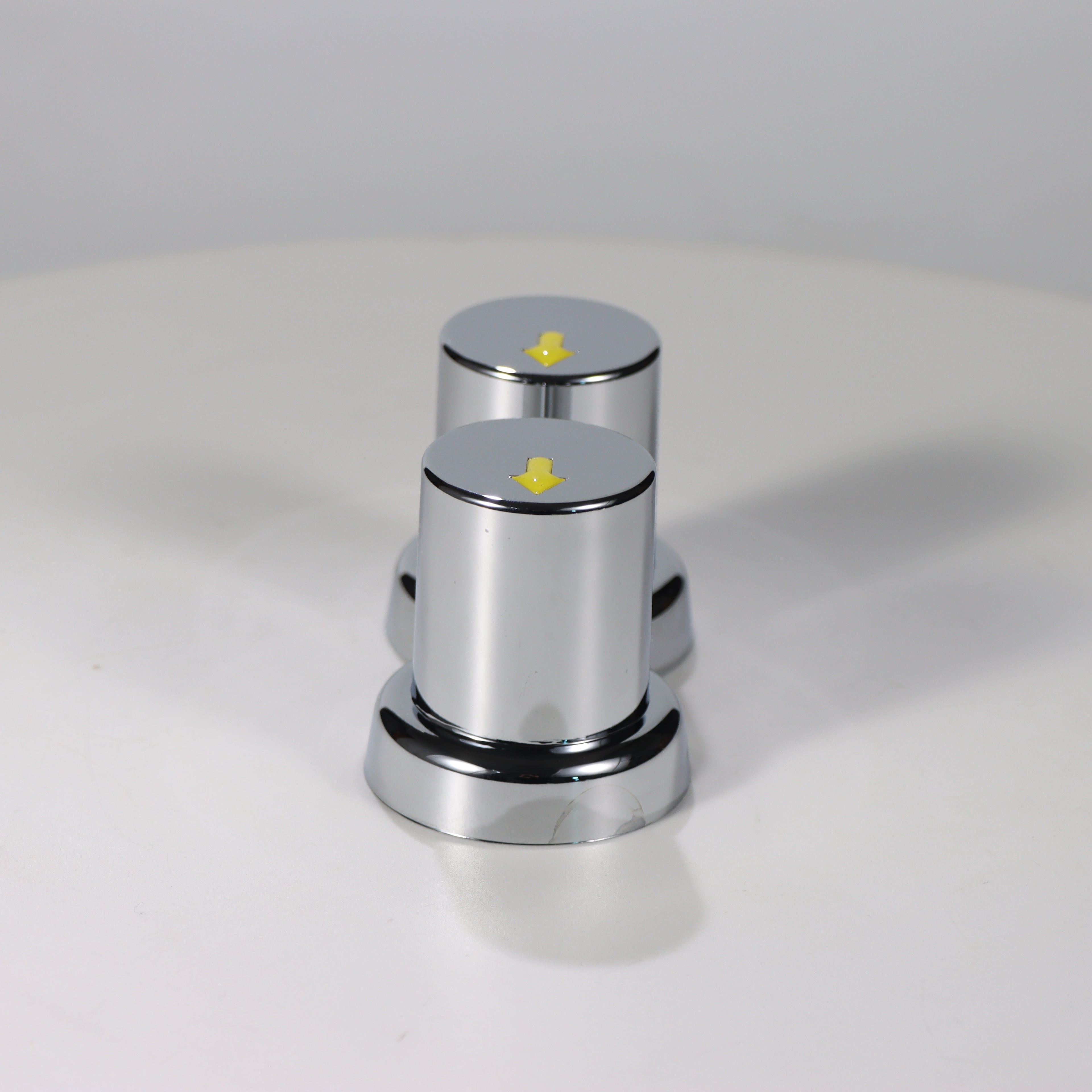 CHROME POINTER NUT COVER W/ INDICATOR 33mm 10 PACK