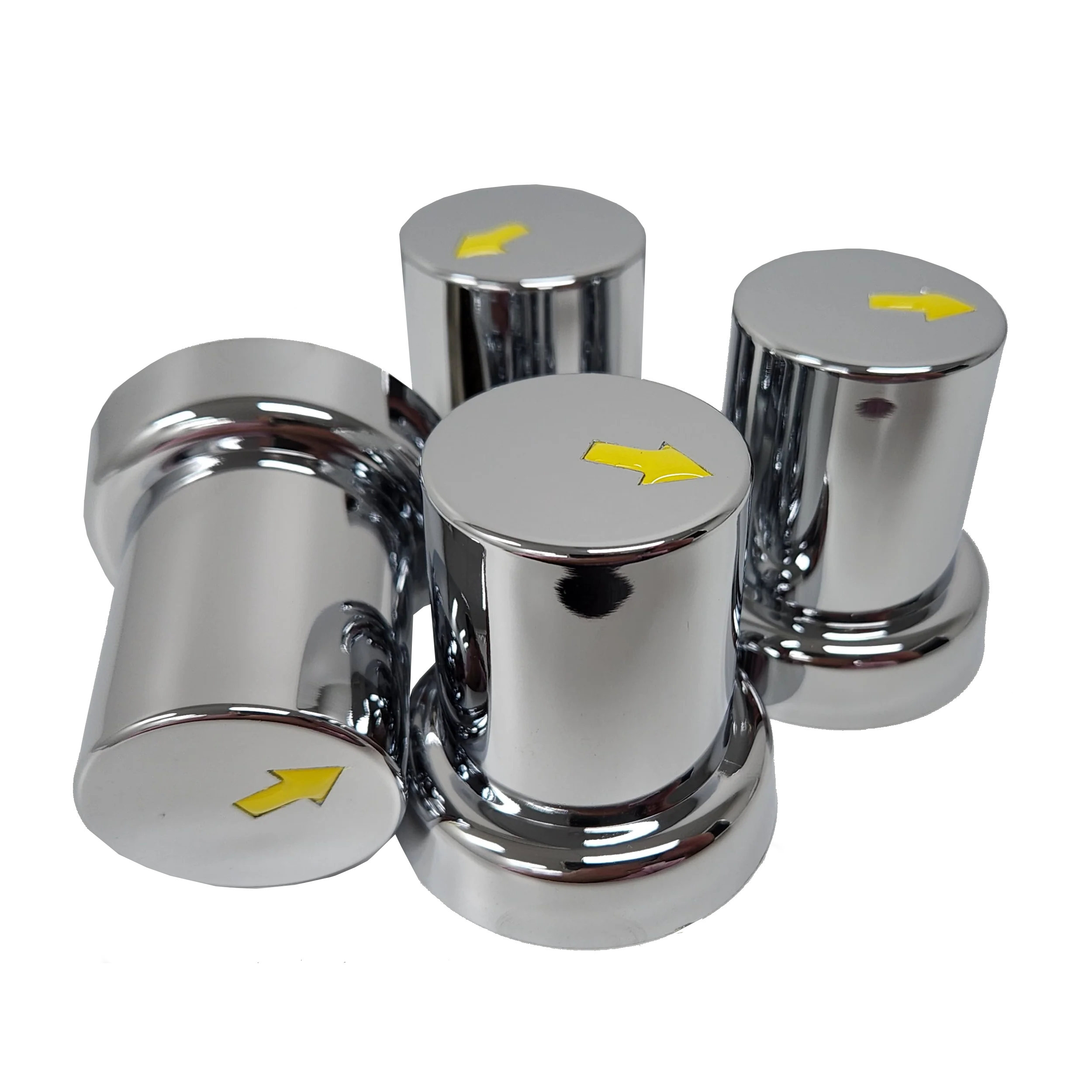CHROME POINTER NUT COVER W/ INDICATOR 33mm 10 PACK
