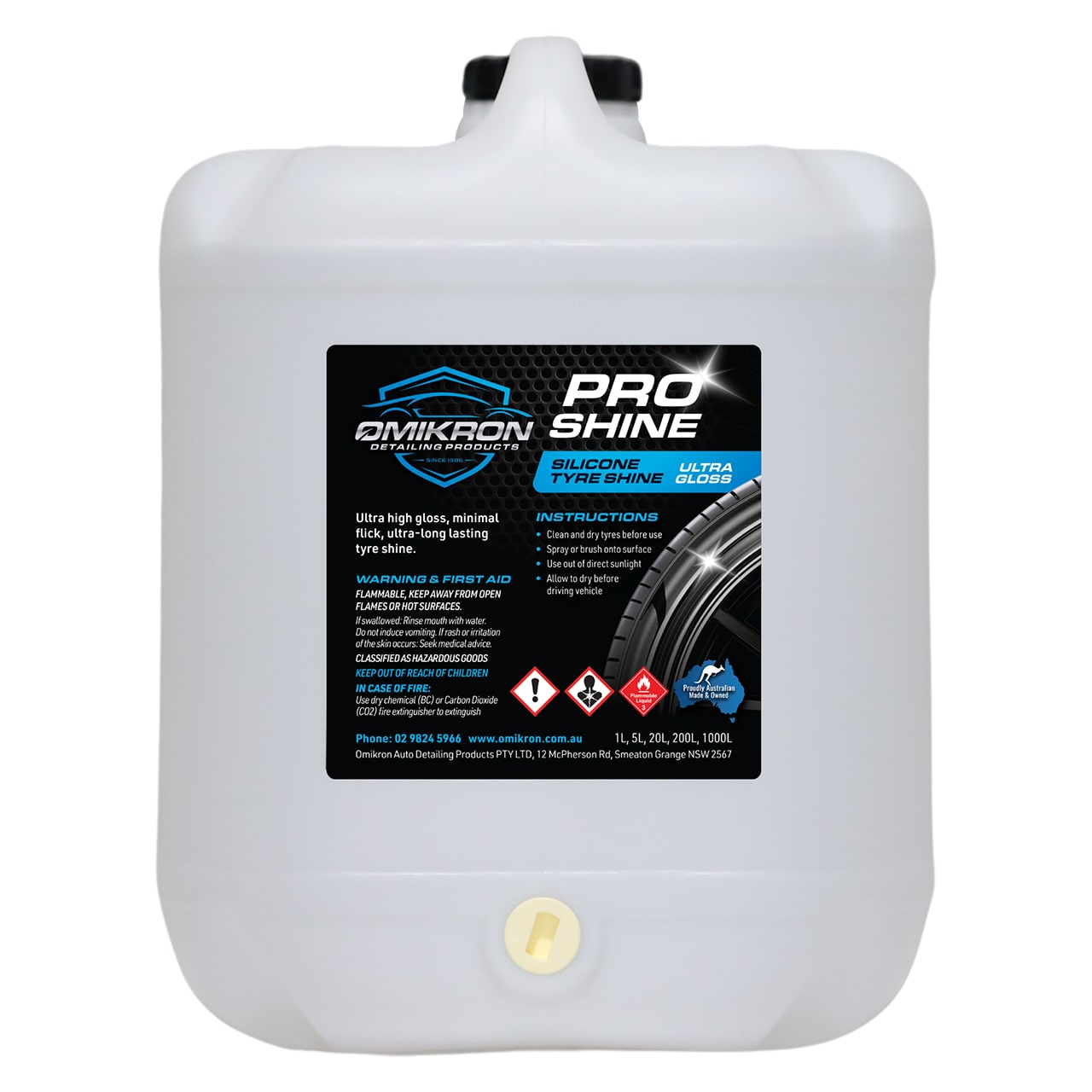 Pro Shine Silicone Tyre Shine 20L